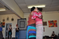 Angelina says thank you to dance teacher Joana Peres.